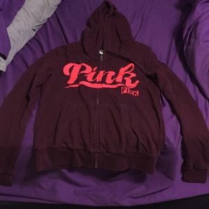 PINK Victoria’s Secret Burgundy Zip Up Jacket